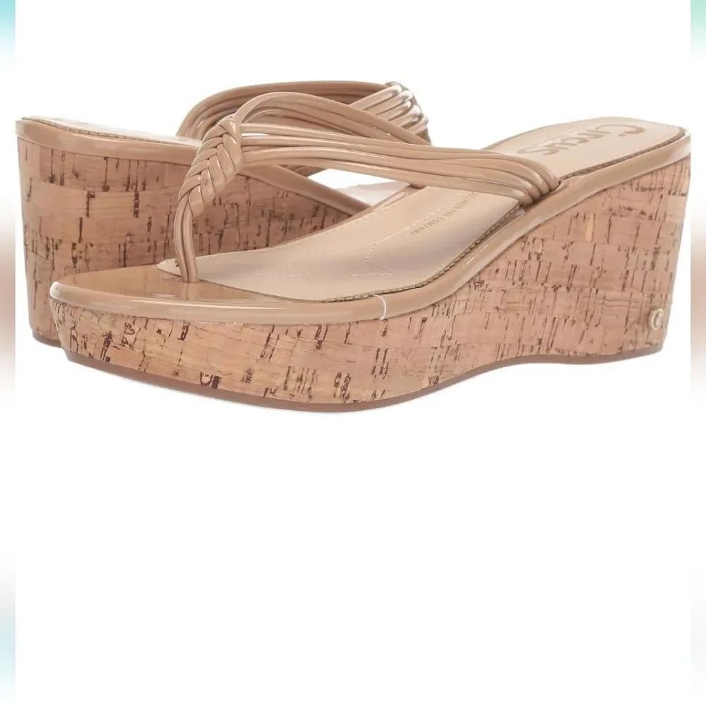 CIRCUS NY ALMOND RUBY WEDGE SANDAL  WOMEN"S SANDAL